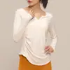 Ropa de yoga para mujer, otoño e invierno, nueva ropa deportiva de secado rápido, top deportivo, camiseta de manga larga para entrenamiento de pilates, blusa para correr