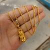 Wei Xue com diamante incrustado de ouro corajoso e pingente de pilão de aço imitação vietnã ouro método antigo temperamento high-end clavícula colar de corrente