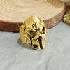 Hombre máscara espartana anillo de acero de titanio anillo personalizado para hombres europeos y americanos anillo de hombre estilo punk calavera dominante