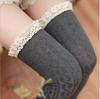 W156 Calcetines Japoneses de Encaje Hasta la Rodilla para Mujer Estilo Universitario Trenzados Rayas Verticales Calcetines de Algodón Calcetines Altos