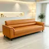 Sofá moderno minimalista para sala de estar de apartamentos pequenos, recepção comercial, aluguel e salões de beleza, com tecido resistente a arranhões e estrutura de madeira de linhas retas