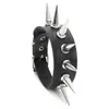 Pulsera de cuero con púas de metal estilo punk, unisex, pulsera de PU europea y americana de moda, accesorio de mano popular europeo y americano