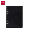 Deli BP10 Cuaderno de Hojas Sueltas para Negocios Notas de Oficina Reunión Cubierta de Cuero 6 Agujeros A5 Libro de Registro de Notas de Hojas Sueltas