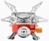 Fogareiro Portátil de Cartucho para Exterior, Mini Fogareiro Quadrado, Fogareiro a Gás Potente e à Prova de Vento, Fogareiro Dobrável para Camping