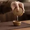 Tetera portátil una tetera una taza estación de tazas para invitados rápida juego de té para una persona tetera mini juego de té de viaje