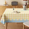Toalha de Mesa de Luxo Leve de Alta Qualidade Impermeável e à Prova de Óleo Estilo Retro Americano Dopamina Tapete para Mesa de Jantar Estilo Ins Toalha de Mesa para Mesa de Centro