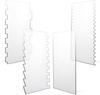 Conjunto de 4 peças de raspador de bolo de acrílico novo raspador de bolo de acrílico transparente raspador de bolo ferramentas de escultura