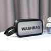 Bolsa de Maquiagem Fosca em PU Estilo Coreano, Bolsa Organizadora de Maquiagem e Artigos de Higiene Pessoal, Bolsa de Armazenamento Portátil de Grande Capacidade, Armazenamento Portátil para Viagem