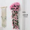 Atacado Transfronteiriço Flores Artificiais de Plástico Flores de Seda Hortênsia Flores de Seda Artificiais para Decoração de Sala de Estar Interna Mobiliário Violeta Simulado Pendurados na Parede