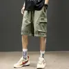 Shorts de trabajo de algodón puro de estilo japonés de moda para hombre, diseño de alta gama para verano, shorts holgados casuales versátiles con bolsillos grandes