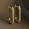 Cao Shi Pendientes Cuadrados Simples Estilo K de Gran Venta para Mujer Circonita Microincrustada Estilo Francés Venta Directa de Fábrica Estilo Popular
