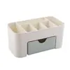 Caja Organizadora de Brochas de Maquillaje de Gran Capacidad, Caja de Almacenamiento de Plástico, Compartimento para Joyería de Escritorio, Productos para el Cuidado de la Piel, Lápiz Labial, Mascarilla