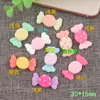 Accesorios Piezas de Resina DIY Accesorios para el Cabello Dulce Crema Pegamento Materiales Corbata de Moño Funda para Teléfono Pasador Zueco Parches