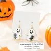 Novos brincos de Halloween transfronteiriços, brincos criativos e peculiares de fantasma com gota de óleo, acessórios para festas de fim de ano atacado