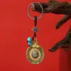 Pingente de Ornamento Tibetano Rotativo Antigo Nove Palácios Oito Trigramas Doze Signos do Zodíaco Colar Pingente Ornamento para Carro