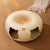 Nido de Gato de Fieltro Transpirable Casa para Gato de Cuatro Estaciones Agujero Perforado Cueva para Gato Cerrada con Cremallera Juguete Túnel para Gato Nido de Gato Donut