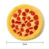 Juguete masticable para perros con diseño realista de pizza, Juguete chirriante para mascotas, Suministros para entrenamiento de dentición, Juguete de peluche con papel arrugado