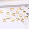 Anillo de bayoneta de imitación de oro, hebilla de oreja, pendiente KC de oro, clip para oreja, accesorios para pendientes de aro de joyería hechos a mano DIY