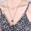 Moda europea y americana de verano Lujo ligero Retro Piedra Ojo de Tigre Piedra de Pino Rojo Set de joyería de collar y pendientes Joyería transfronteriza al por mayor