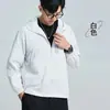 Ropa Transpirable con Protección Solar Transfronteriza para Hombres, Verano Ligero UPF100+ Protección UV para Exteriores Chaqueta Casual Top
