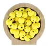 Amazon Cuentas para niños color sólido 15MM cuentas de madera de color cuentas redondas de madera sueltas cuentas de madera accesorios diy pulsera