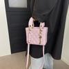 Estilo Coreano Simples e Elegante Padrão Losango 2026 Tendência Nova Moda Outono Retrô Casual Versátil Bolsa de Ombro Transversal