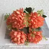 5 Crisantemos Grandes, Manojos Pequeños de Flores Artificiales, Muebles para el Hogar de Sala de Estar, Fotografía, Decoración, Arreglos de Flores Artificiales, Venta al por Mayor