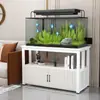 Aquário com Gabinete Integrado, Sem Necessidade de Trocar a Água, Gabinete Inferior, Suporte para Aquário, Base de Metal, Aquário com Plantas, Rack para Aquário, Aquário