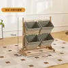 Estantería de Almacenamiento de Madera Maciza Gabinete de Almacenamiento para Snacks Estantería para Almacenamiento de Artículos Varios para Dormitorio Sala de Estar Estantería de Exhibición de Piso de Múltiples Capas
