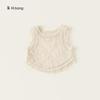 Roupa Infantil Youbao Estilo Coreano Férias Verão Meninas Regata Sem Mangas Colete Tricotado Infantil Blusa Vazada Casaco Fino
