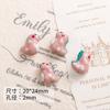 Serie Rosa Cuentas de Cerámica Pulsera de Hilo Joyería Material Hecho a Mano Aretes Cerámica Hecha a Mano Accesorios de Alta Temperatura Cuentas