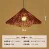 Lámpara Colgante Creativa y Única de Sombrero de Paja, Pantalla de Lámpara Tejida de Ratán, Iluminación de Casa de Huéspedes Estilo Antiguo, Linterna de Bambú para Hotel Restaurante