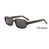Nuevas Gafas de Sol de Alta Gama de Venta Caliente Transfronteriza, Gafas de Sol de Acetato con Montura Cuadrada de Moda, Gafas Retro Anti-UV
