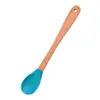 Espátula Pequena de Silicone para Confeitar Cross-Border com Cabo de Madeira, Espalhador Multifuncional, Raspador de Geleia Multiuso para Cozinha, Tábua Raspadora