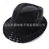 Fiesta Disco de los 70 Sombrero de Lentejuelas Guantes Pajarita Tirantes para Hombros Ropa de Baile Transfronteriza Europea y Americana Listo para Enviar