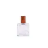 Difusor de Aroma Simple Botella Stock de Fábrica Botella de Vidrio Blanco Cristalino Fondo Grueso Cuadrado Plano Estilo Alto Botella Difusora de Aroma 50ml 100ml