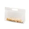 Bolsa Transparente de Ocho Lados Sellable Stand-Up Bolsa Selladora para Snacks Arroz Escarchado Bolsa de Empaque para Alimentos con Asa Ancha en Stock