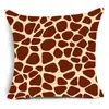 Funda de Almohada con Estampado de Animales Nuevo Estampado de Leopardo Transfronteriza Felpa Corta para Sofá del Hogar Cojín de Soporte Lumbar Funda al por Mayor Plegable
