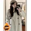 Abrigo de Lana Mujer 2026 Nuevo Otoño Invierno Estilo Coreano Sensación de Alta Gama Petite Mediano-Largo Abrigo de Lana Engrosado Moderno