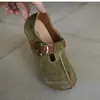 Zapatos Birkenstock de estilo retro con punta redonda, suela plana y cobertura total para mujer, nuevos zapatos casuales versátiles de suela blanda, de corte bajo profundo