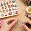 Colgantes de aleación navideños con goteo de aceite hombre de jengibre muñeco de nieve Papá Noel campana adornos de regalo accesorios para joyería DIY