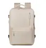 Nova mochila expansível de cor macaron transfronteiriça para homens e mulheres, mochila de viagem leve de grande capacidade, bolsa escolar para estudantes universitários