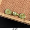 Nuevo Hanfu estilo chino con hebilla de pan de nudo, cuenta de jade, hebilla de pan de una sola palabra, cuenta dorada fragante, estilo nacional, botones tejidos a mano, accesorios de decoración para cheongsam