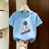 Ropa de Verano Versátil Elegante Casual Holgada de Algodón Puro para Niños 2026 Nuevo Estilo de Verano Camisetas de Manga Corta para Niños Camiseta de Manga Corta