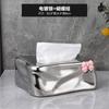 Caja de pañuelos de cerámica ins para sala de estar, baño de estilo crema avanzado, estilo lujoso y de alta calidad, decoración sin perforaciones estilo glaciar.
