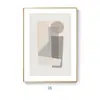 Pintura decorativa abstracta geométrica en color Morandi, sala de estar moderna minimalista, estilo nórdico, arte colgante único para mesita de noche