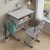 Mesa de estudo infantil estilo escolar, mesa de estudo, cadeira e escrivaninha para meninos e meninas, conjunto de mesa de dever de casa