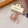 Lazo Delgado Simple para el Cabello Paquete de 2 Gomas de Pelo con Lazo Juveniles Goma Básica para Cola de Caballo Goma para el Cabello de Mujer
