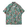 Cuello de solapa 4044 Nueva camisa floral para hombre Estilo coreano Holgada Moda Estampada Estilo playero Casual Camisa de manga corta Exportación