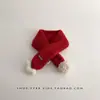 Cachecol Vermelho de Ano Novo para Bebê Outono e Inverno Cachecol de Tricô Quente Espessado para Homens, Mulheres e Crianças Cachecol de Pescoço à Prova de Vento de Natal